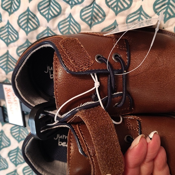 Jumping Beans Boys Brown Loafers Size 8T Hook And Loop Closure - Picture 5 of 5